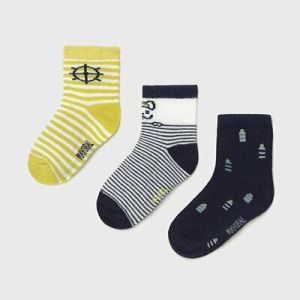 נועם  baby products Mayoral Baby Boys 3 Pair Socks - EU Shoe Size 16-18 - Upto 6 Months