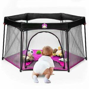 Portable pack n play for Infants and Babies - Lightweight Mesh Baby Playpen